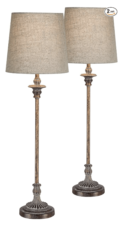 Set of buffet table lamps